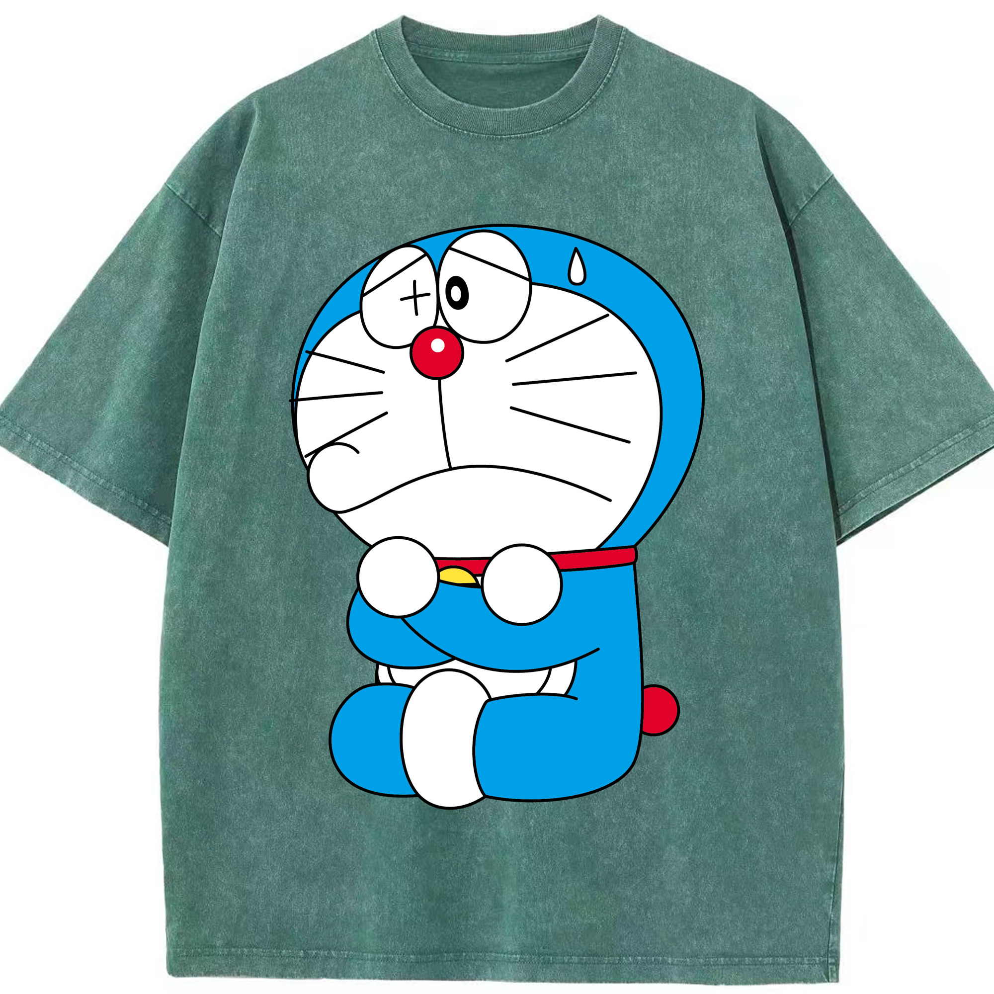 （画像用） ドラえもん Doraemon 綿100% ヴィンテージ風 半袖Tシャツ（フロントプリント）